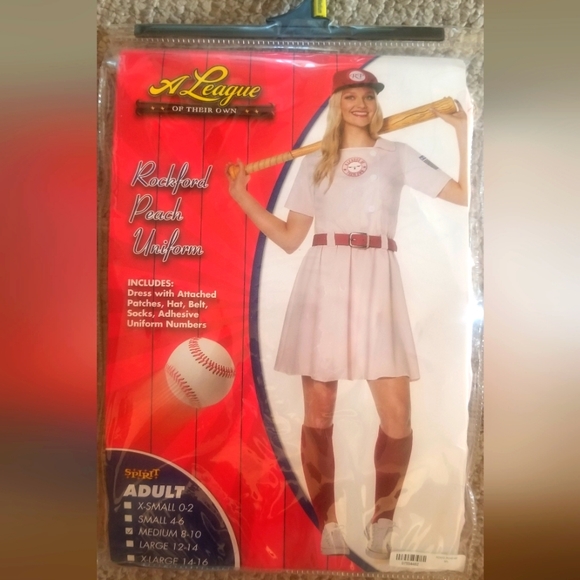 Spirit Dresses Spirit Halloween A League Of Their Own Rockford Peach Uniform Adult Small